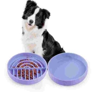 Purple Slow Feeder Dog Bowl